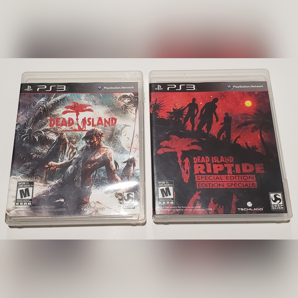 Dead Island & Dead Island Riptide Lot PS3 PlayStation 3 CIB Tested Authentic